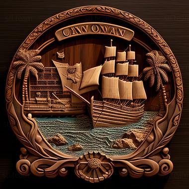 3D model Georgetown Cayman Islands (STL)